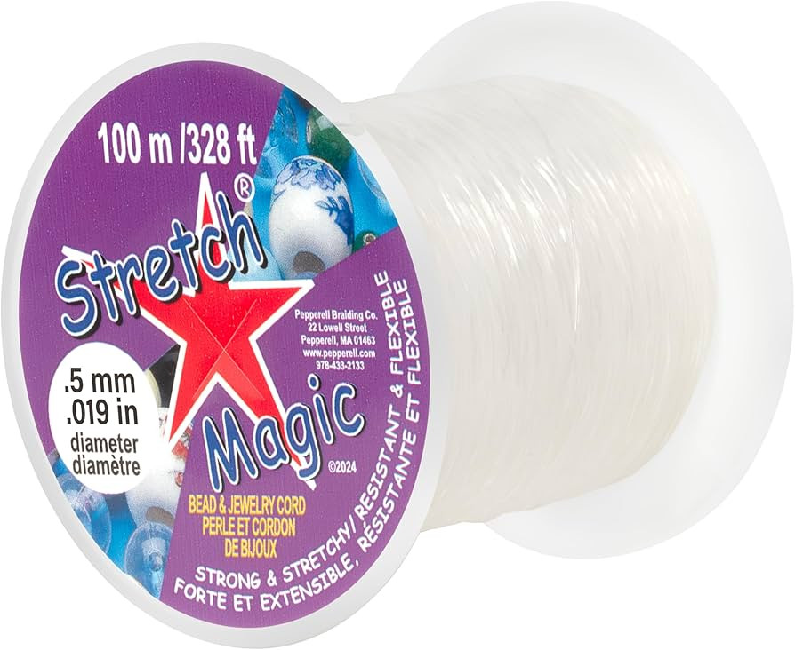 Pepperell Stretch Magic 0.5mm Bead and Jewelry Cord, 100m, Clear | Amazon (CA)