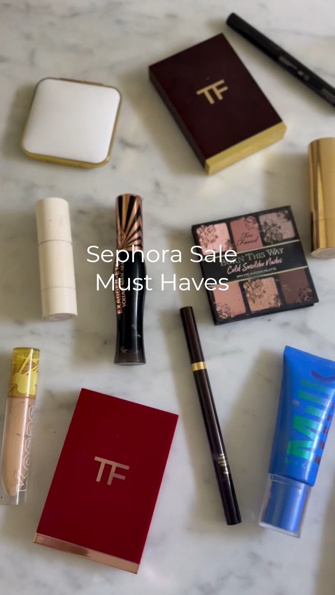 Sephora Sale makeup must haves. From Tom Ford eyeshadow palette to Tom Ford bronzer, highlight, Merit bronzer, Charlotte Tilbury waterproof mascara, milk makeup grip gel tint tinted moisturizer (that is the best foundation!) and more!! 20% off for Sephora VIB Rouge. Beauty must haves. Beauty holiday gifts for her. ❤️ 

#LTKSaleAlert #LTKBeauty #LTKOver40