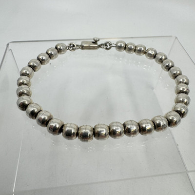 Taxco Mexico 925 Sterling Silver 6mm Beaded Ball Bracelet 7.75 inches Push-Lock | eBay | eBay US