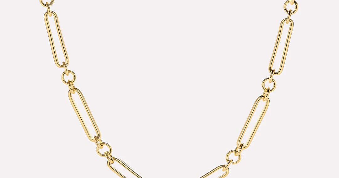 Gold Paperclip Necklace - James | Ana Luisa
