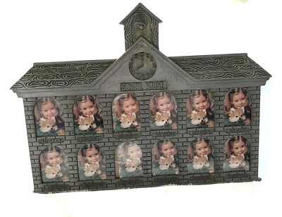 THROUGH THE YEARS PICTURE FRAME PEWTER School House 12 Grades Pictures FAST SHIP | eBay US