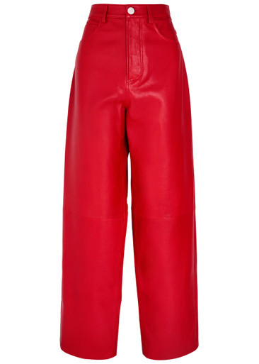Wide-leg leather trousers | Harvey Nichols