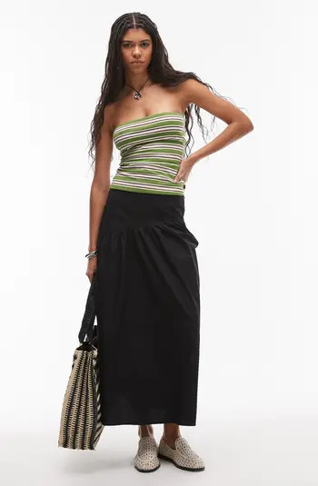 Topshop Cotton Poplin Maxi Skirt | Nordstrom | Nordstrom