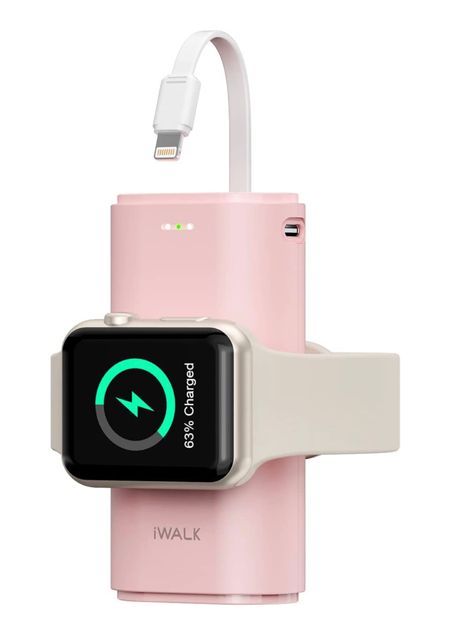 iWALK Portable Apple Watch Charger, 9000mAh Power Bank with Built in Cable, Apple Watch and Phone Charger, Compatible with Apple Watch Series 7/6/Se/5/4/3/2, iPhone14/13/12/12 Pro Max/ 11/6s, Pink

#LTKHoliday #LTKunder50 #LTKhome