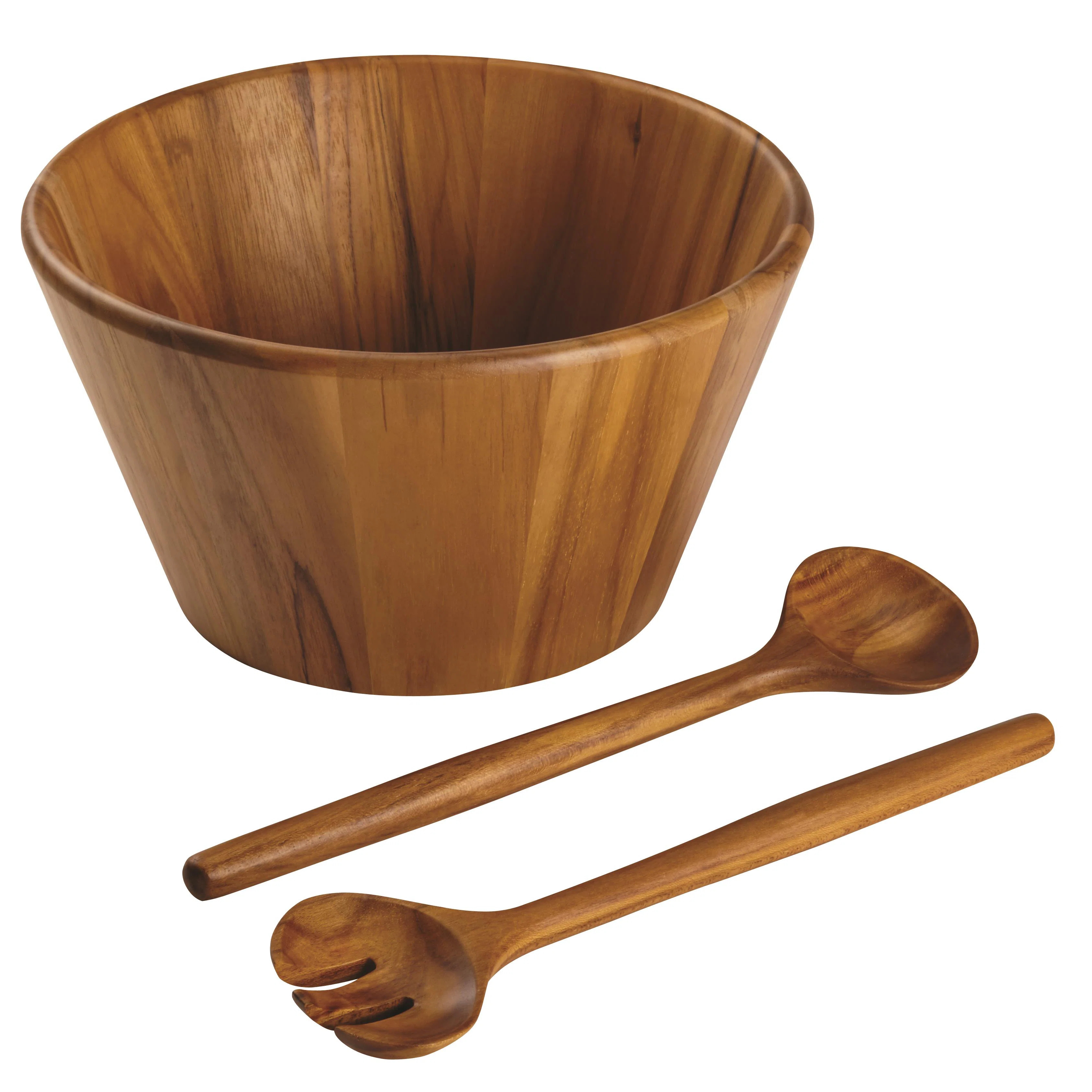 Anolon Pantryware Teak Wood Salad Serving Set, 3 Piece | Wayfair North America