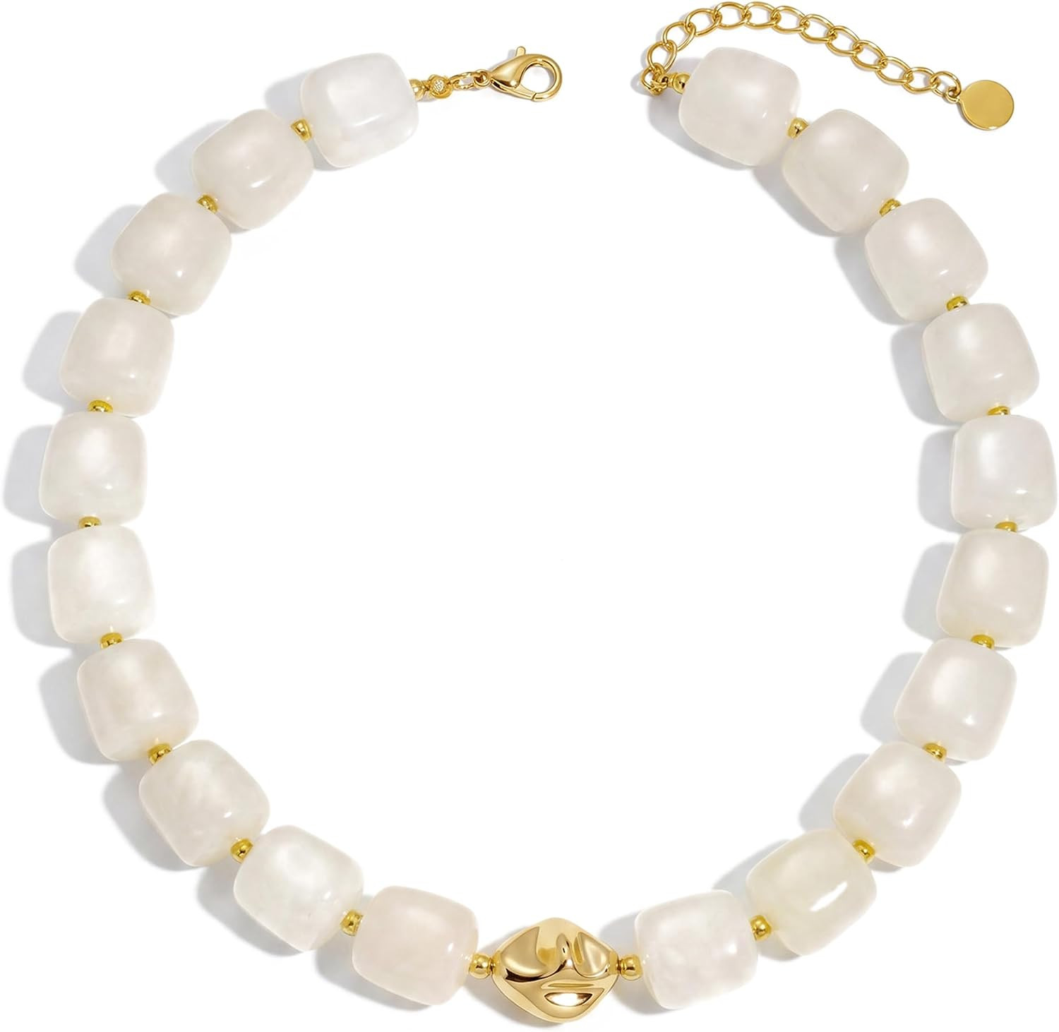 Beaded Necklaces for Women Boho Chunky Necklace Statement Big Resin Bead Choker Fashion Summer Beach Jewelry | Amazon (US)