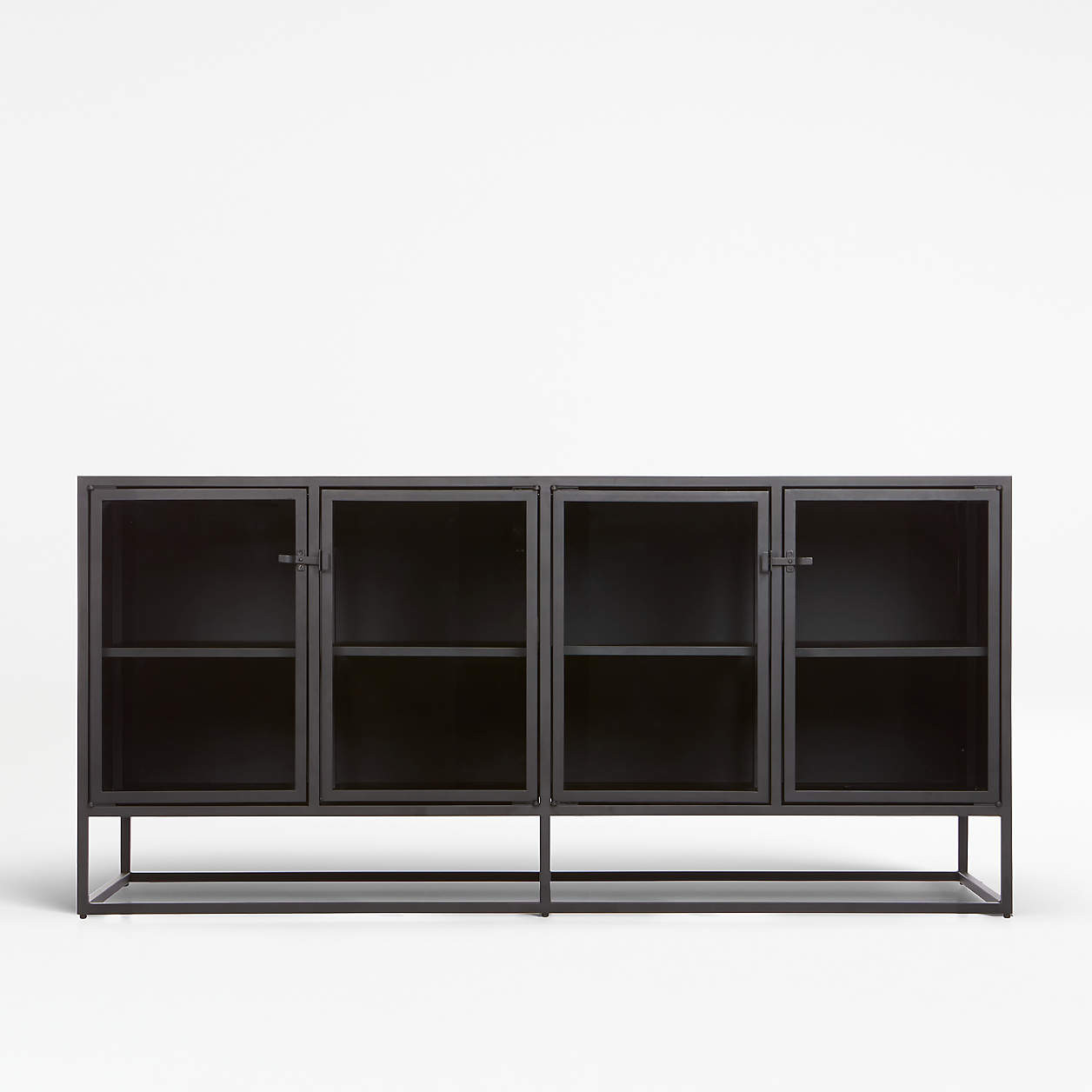 Casement 66" Black Credenza + Reviews | Crate & Barrel | Crate & Barrel