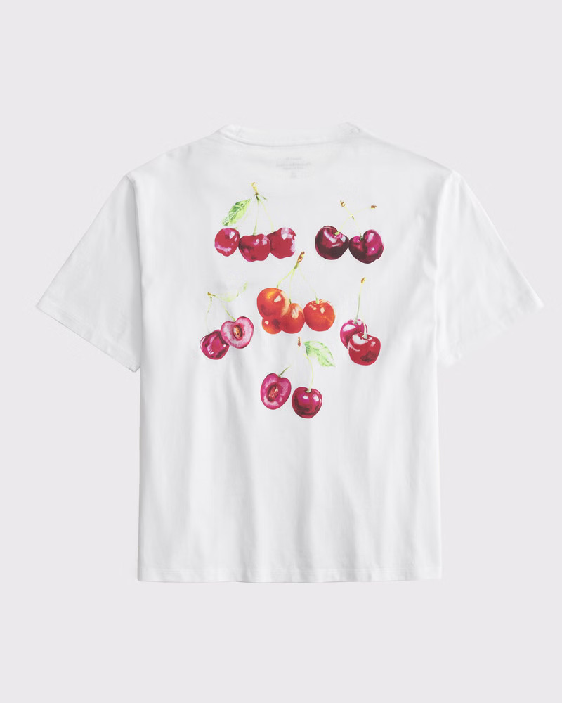 Short-Sleeve Cherries Graphic Relaxed Tee | Abercrombie & Fitch (US)