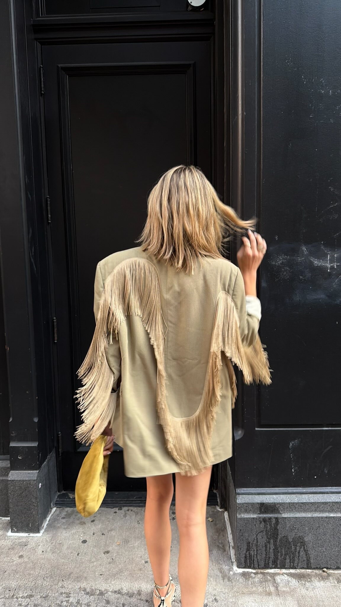 fringe was never a trend to me!!

Outfit details:
Blazer @coupledansant (linking similar)
Top @frontrowshop
Skirt @favorite.daughter
Bag + shoes @khaite

#LTKNYFW #LTKootd #LTKSeasonal