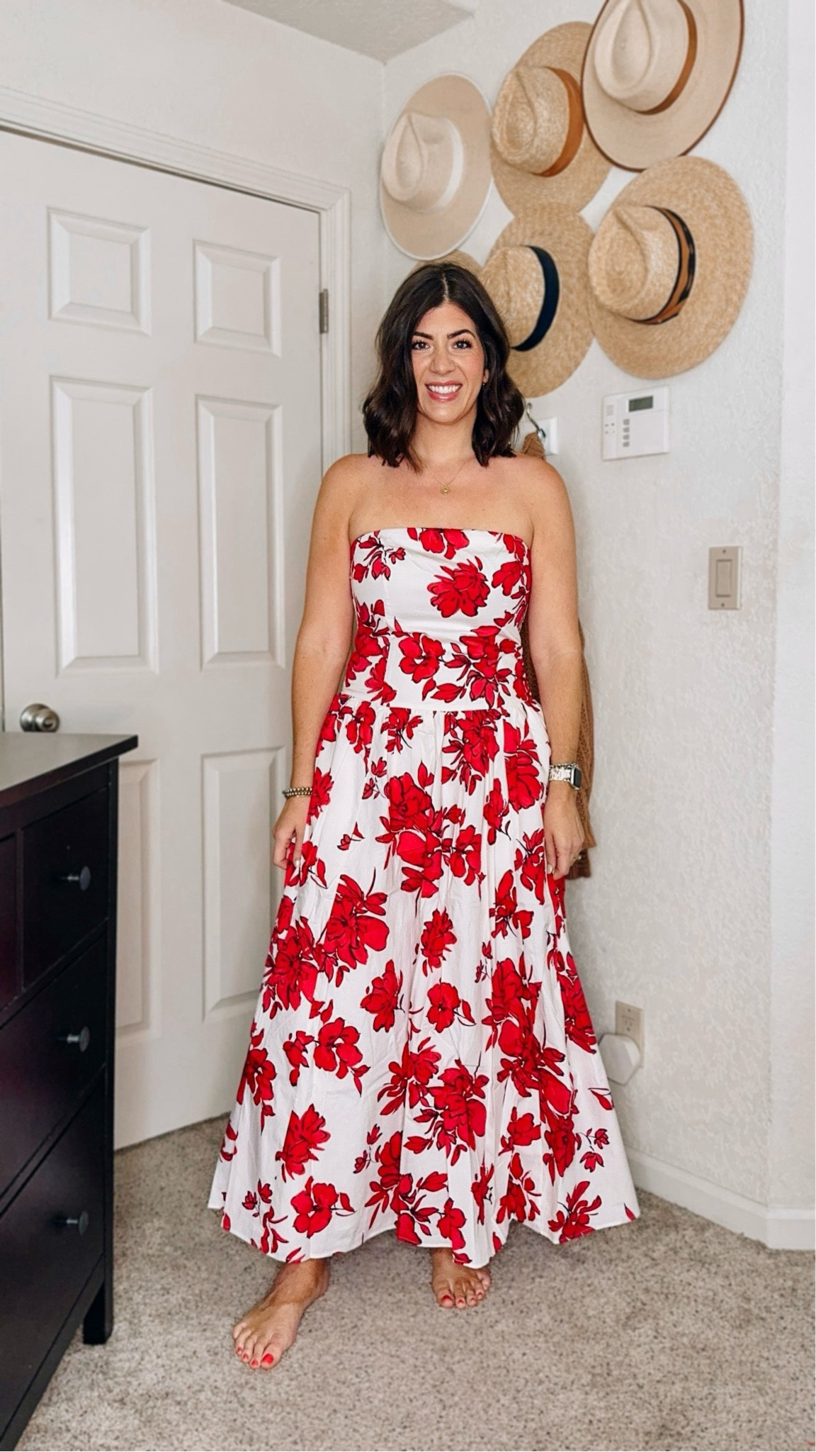 sachin and babi light blue dress 12th Tribe Labelle Strapless Drop Waist Floral Maxi Dress main image 1
