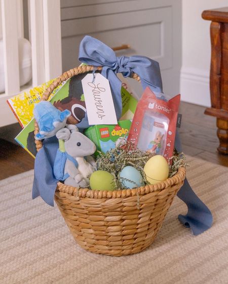 Toddler, boy, Easter basket, books, wooden eggs, Dupo set, mouse with flower! 

#LTKSeasonal #LTKkids #LTKfamily