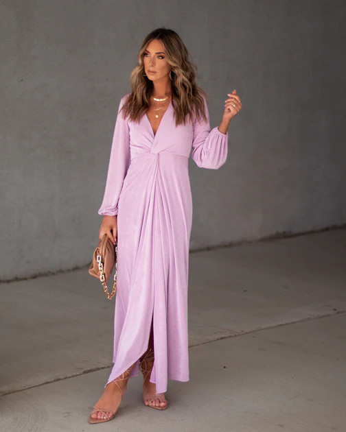 Leandra Twisted Front Maxi Dress - Lavender | VICI