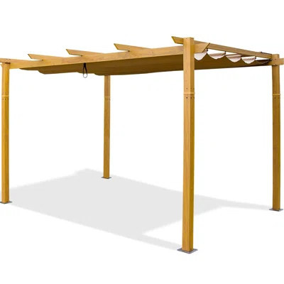 Weather- Pergola Gazebo With Retractable Canopy. 13Ftx9ft, 98Lbs. Fade & Protected. Great For Patio, Backyard, Deck, Garden Sun Shade Canopy - Enjoy O | Wayfair North America