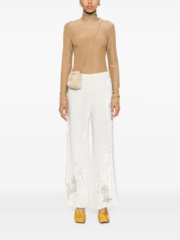 Forte Forte Velvet wide-leg Trousers | White | FARFETCH ES | Farfetch Global