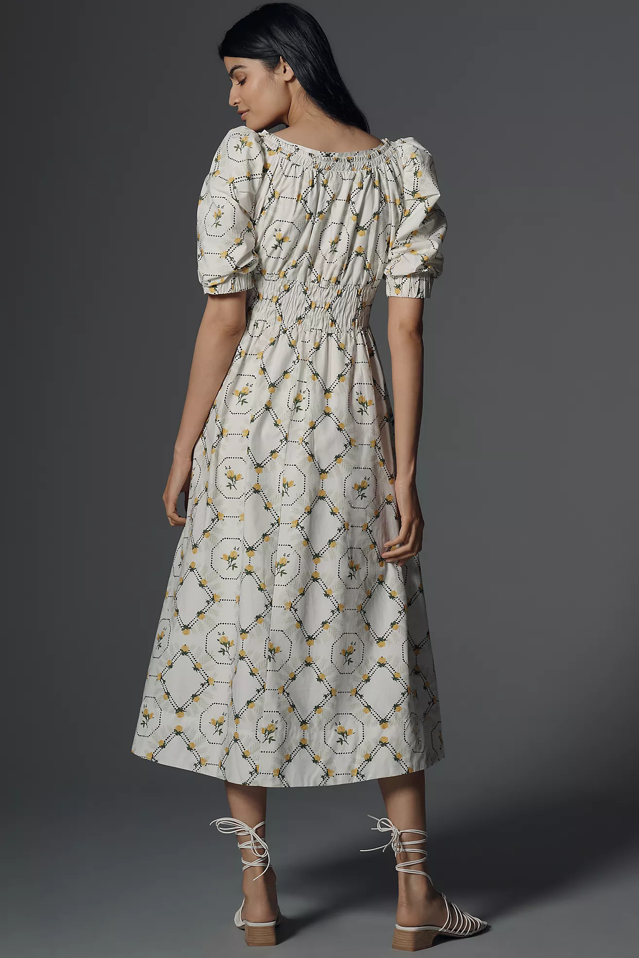 By Anthropologie Short-Sleeve High-Low Midi Dress | Anthropologie (US)