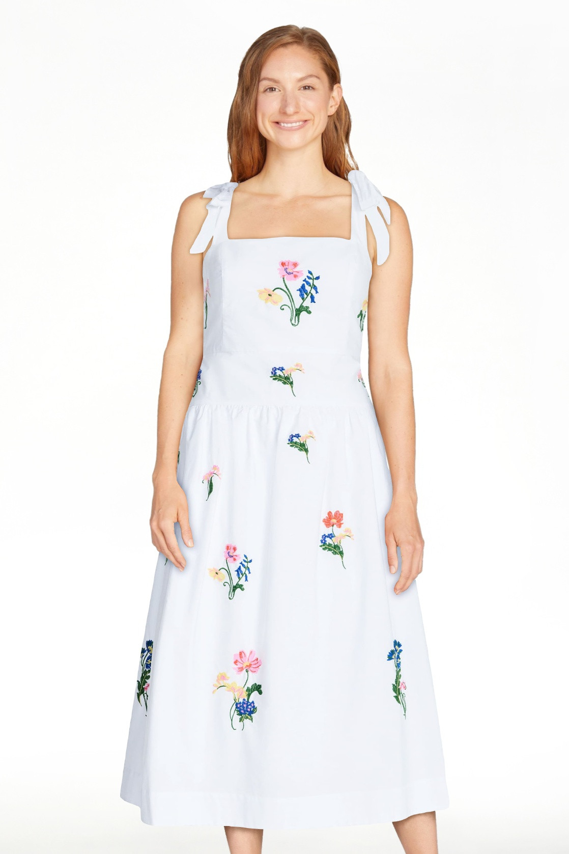 Free Assembly Women's and Women's Plus Embroidered Cotton Sleeveless Maxi Dress, Sizes XS-4X | Walmart (US)