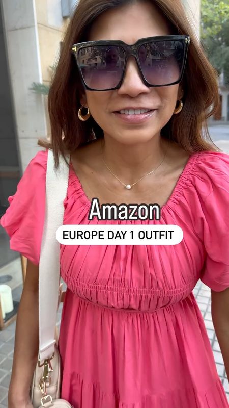 Dress in small tts. Limited sizing(I also linked a similar dress that I also have in small). 
Sandals fit tts, very comfy. 
Wearing pasties. 
I changed the bag strap to white. 
European travel, Over 50 style, Over 40 fashion, Fashion over 40, Fashion over 50, how to style, Midlife fashion, Midlife women, what to wear to Europe, Mediterranean cruise, petite fashion, Amazon finds

#LTKVideo #LTKFindsUnder50 #LTKOver40