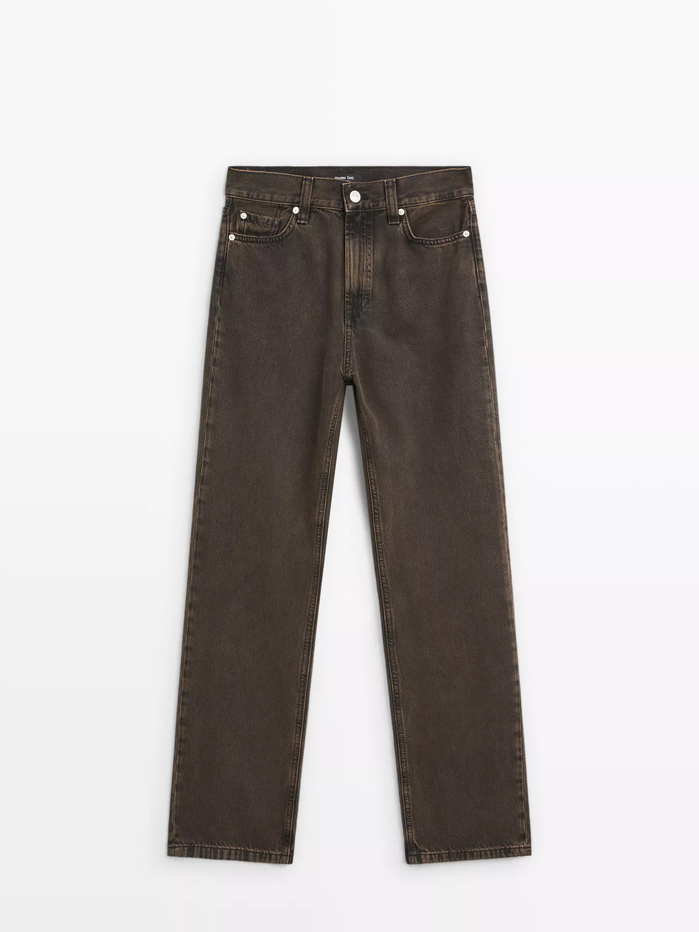 Straight-Fit-Jeans mit hohem Bund | Massimo Dutti DE