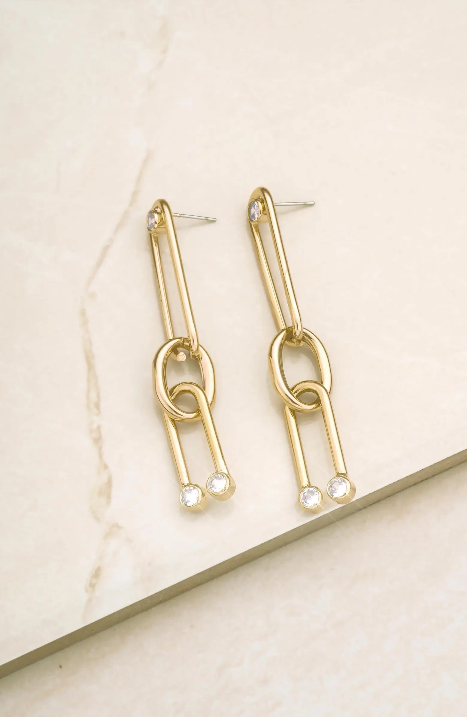 Ettika Chain Link Linear Drop Earrings | Nordstrom | Nordstrom
