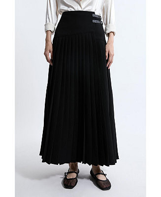 Karen Millen Women's Buckle Detailed Maxi Skirt - Macy's | Macy's