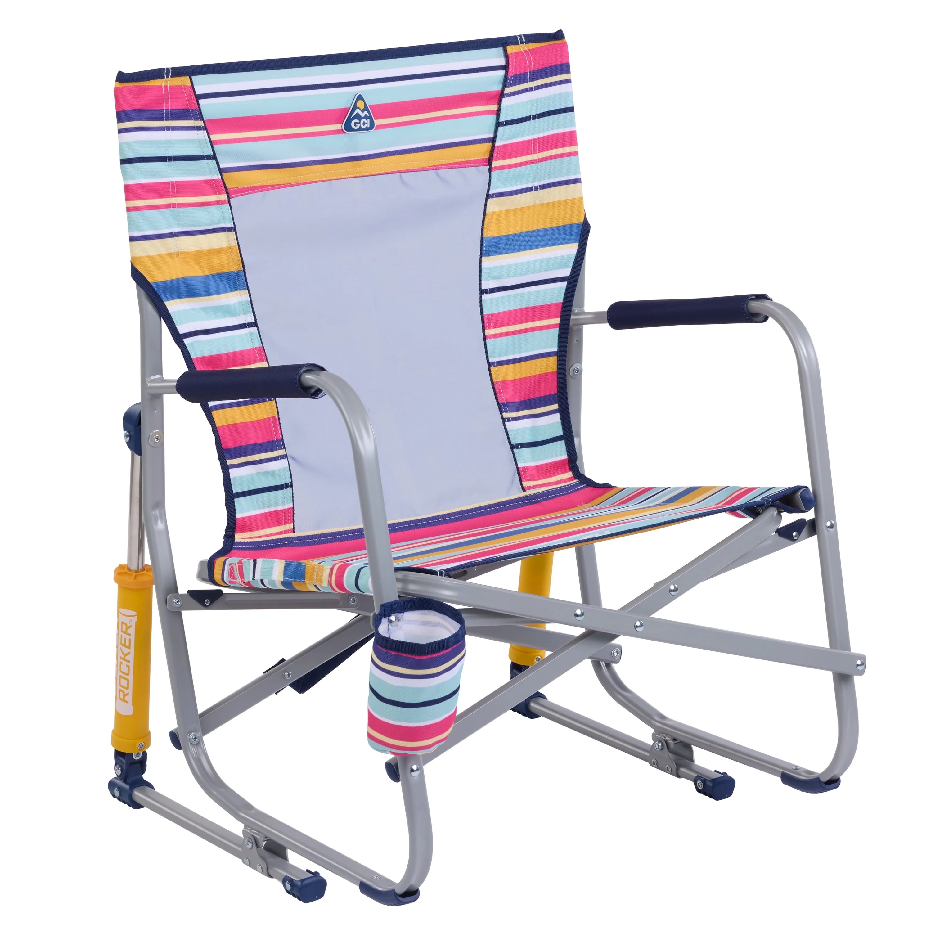 GCI Outdoor Beach Rocker Foldable Low Profile Rocking Beach Chair, Multistripe | Walmart (US)