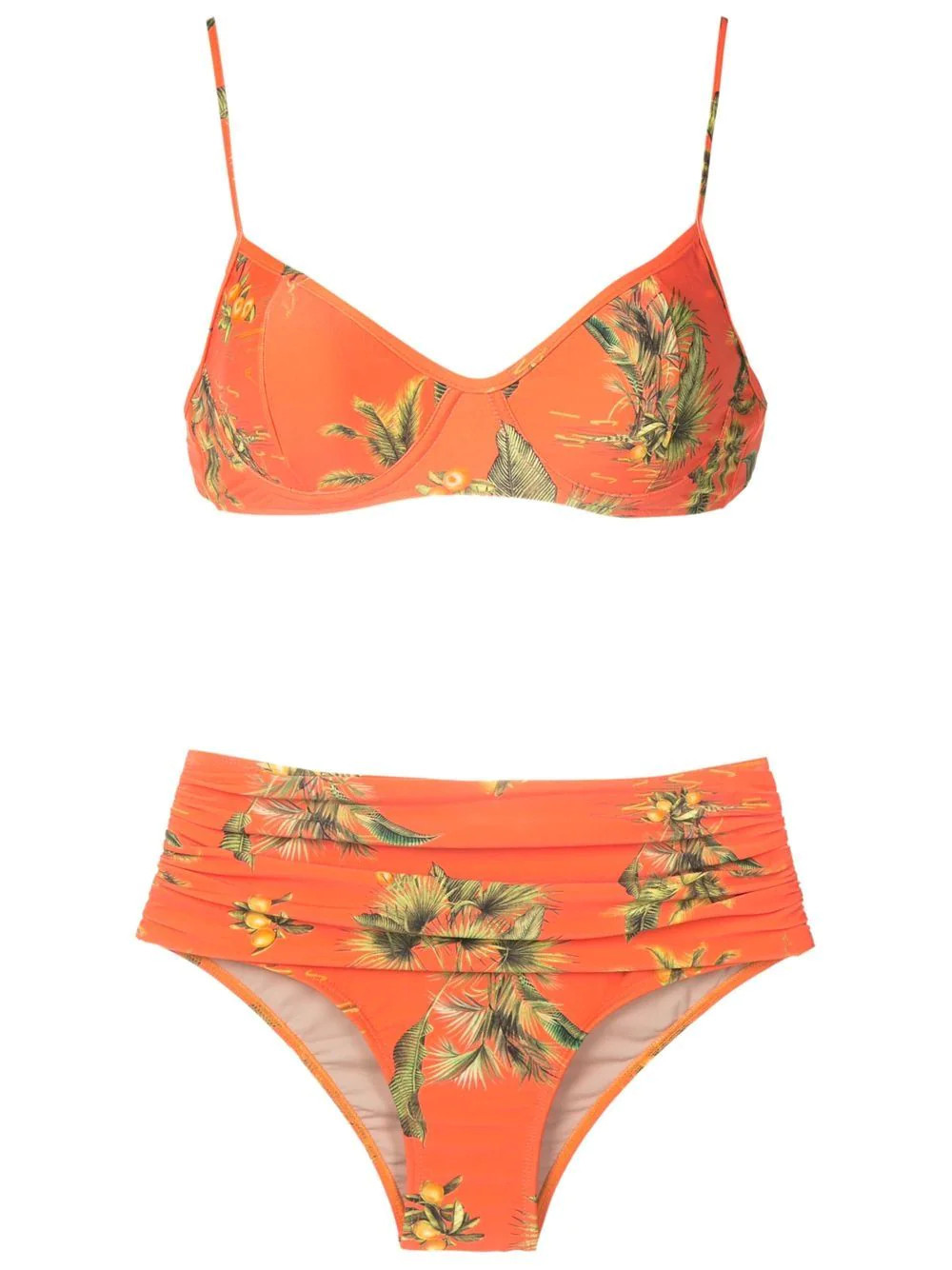 Lygia & Nanny Liliane floral-print bikini - Orange | Farfetch Global