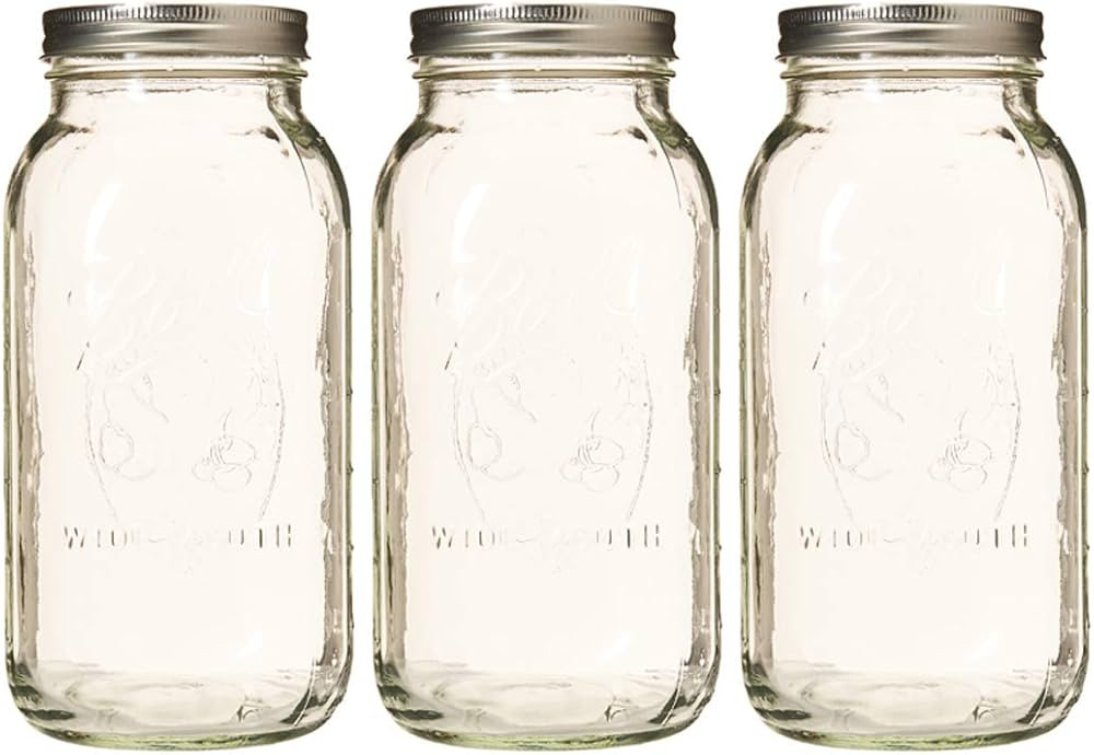 Ball Wide Mouth Glass Mason Jars with Lids and Bands, Used for Canning, Pickling, Juice, Jam, Jel... | Amazon (US)