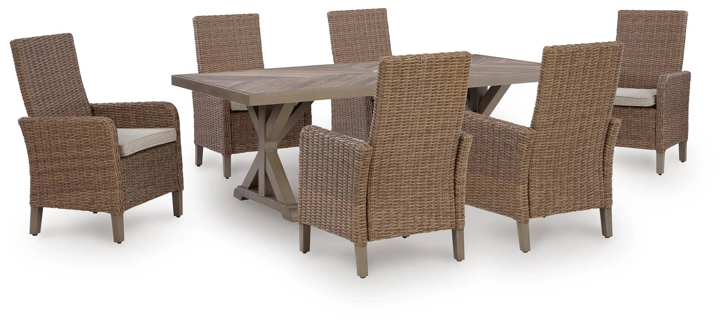 Revare Beach Outdoor Dining Table and 6 Chairs | Ashley Homestore