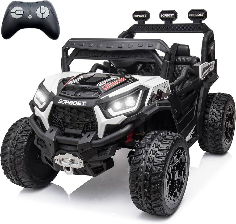 sopbost 4x4 Ride On Car 24V 5MPH Kids Ride On Toys with Remote Control Electric Car Off-Road Vehi... | Amazon (US)
