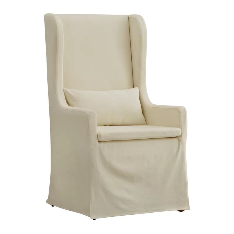 Aliceville 25.25'' Wide Linen Slipcovered Wingback Chair | Wayfair North America