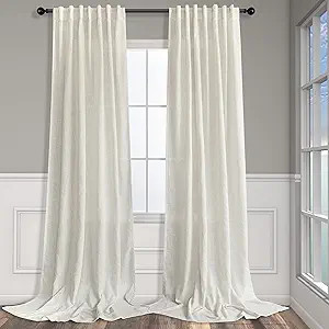 Pitalk Linen Curtains 102 Inches Long for Living Room 2 Panels Set Back Tab Pocket Large Window D... | Amazon (US)