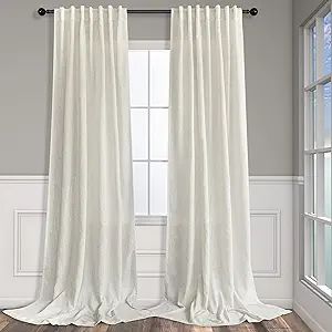 Pitalk Linen Curtains 102 Inches Long for Living Room 2 Panels Set Back Tab Pocket Large Window D... | Amazon (US)