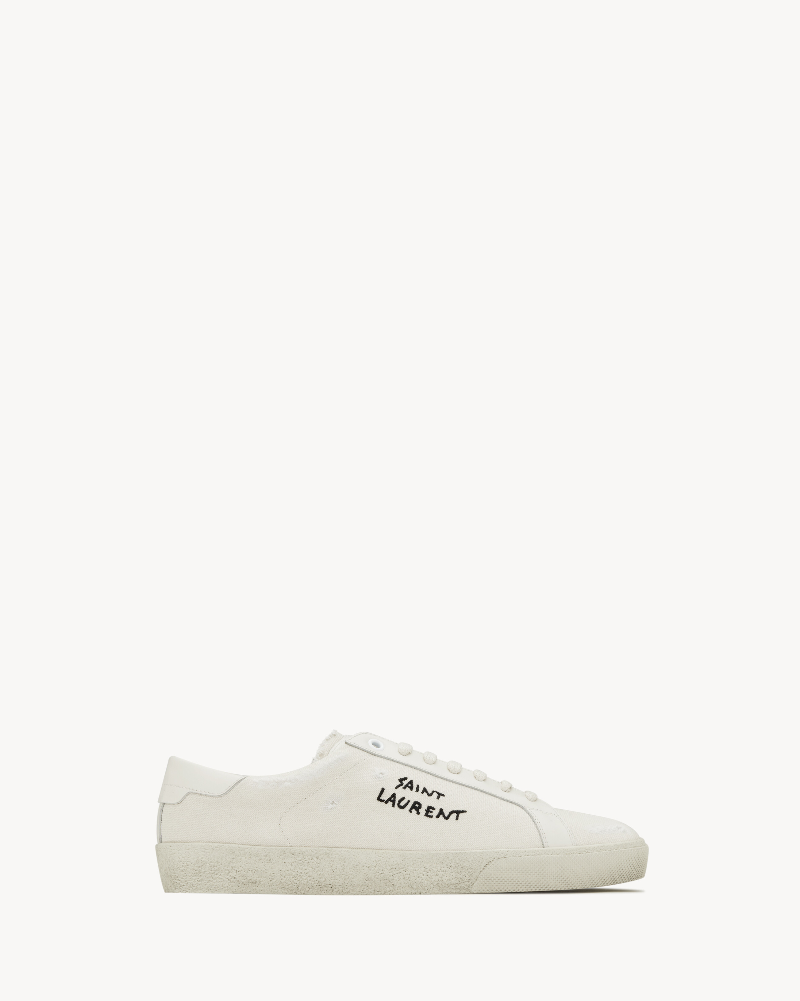 court classic sl/06 embroidered sneakers in canvas and leather | Saint Laurent Inc. (Global)