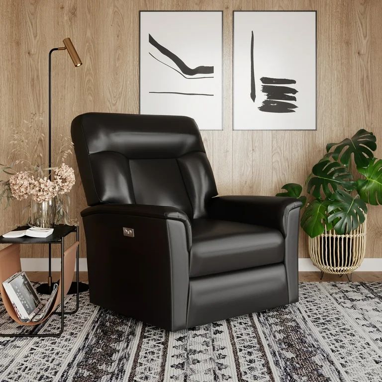 Lifestyle Solutions Nicolas Power Standard Recliner, Black Fabric | Walmart (US)