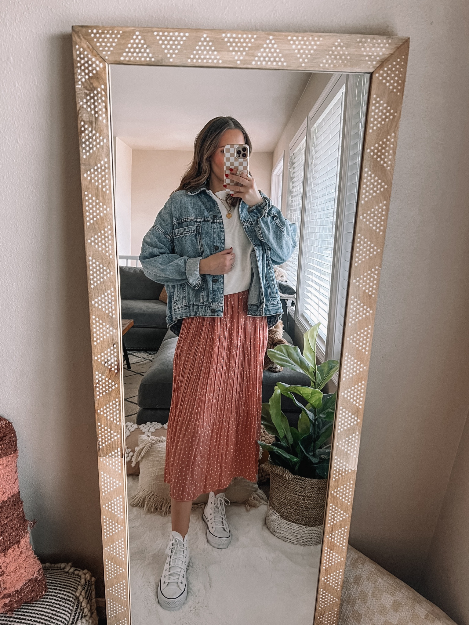 Teacher outfit idea🍎 wearing a small denim jacket and small skirt

Teacher style | classroom outfit | classroom style | teacher outfit | workwear | spring style | amazon finds



#LTKworkwear #LTKstyletip