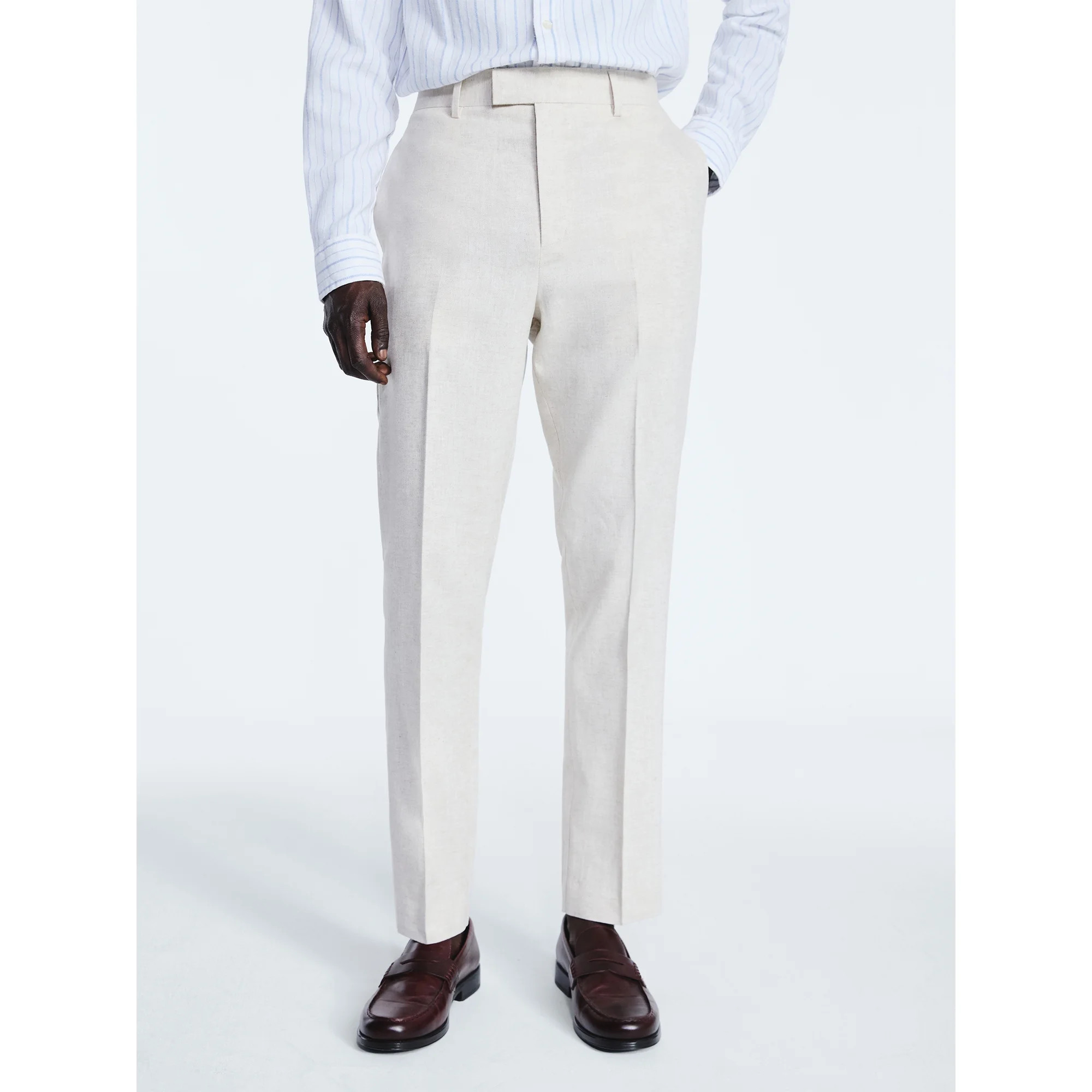 Free Assembly Men's Linen Blend Suiting Pants, Sizes 30x30-44x30 | Walmart (US)
