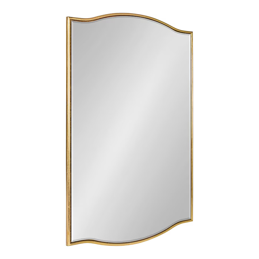 Kate and Laurel Sedelle 20.0-Inches W x 30.0-Inches H Rectangle Gold Framed Wall Mirror | Lowe's