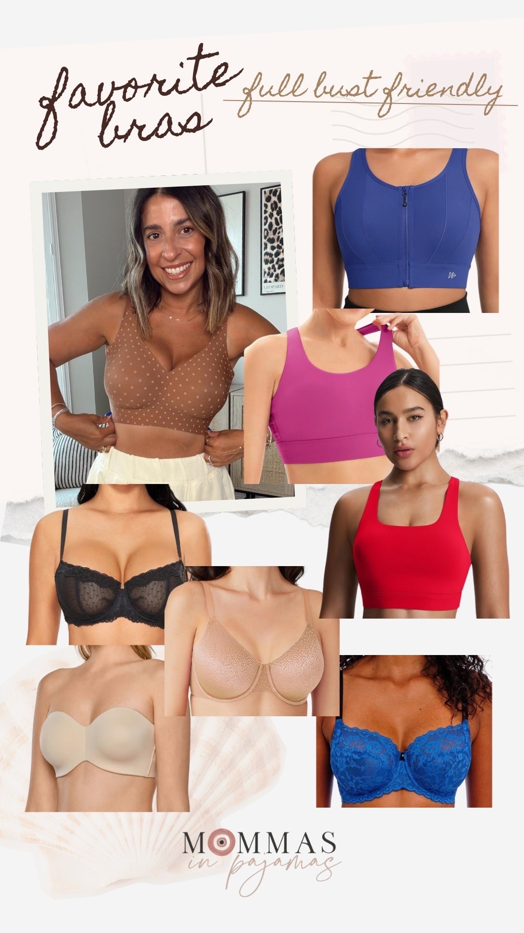 These are all full bus, friendly bras that I have and love. This polkadot wireless push-up bra is one of my latest fines and oh my gosh it’s so freaking cute and it’s separates the girls. Affordable, comfortable, flattering and full bust friendly are the biggest requirements for me when I get a bra and these all hit the mark!

#LTKSaleAlert #LTKPetite #LTKMidsize