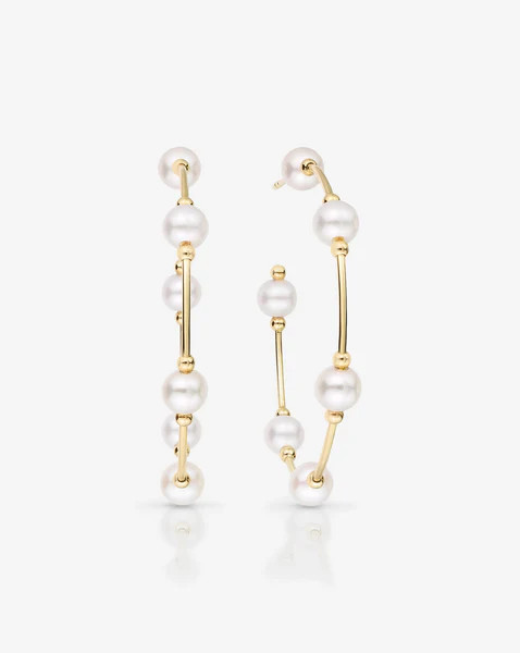 Pearl Distance Hoops | Ring Concierge