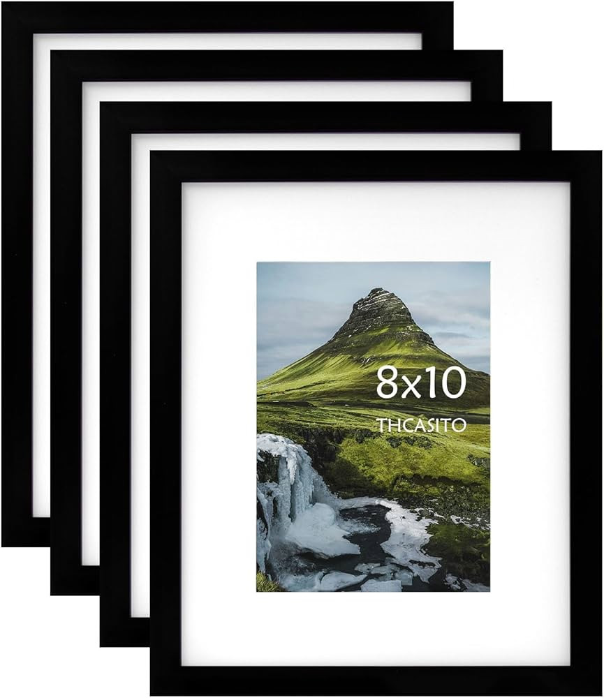 Picture Frames 8x10 Black Photo Frames Display 5x7 Pictures with Mat for Desk or Wall Decor, Set ... | Amazon (CA)