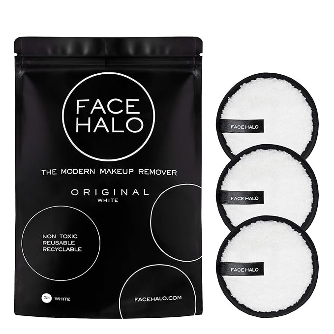 Face Halo | Reusable Makeup Remover Pads, Round Makeup Remover Pads for Heavy Makeup & Masks - Mi... | Amazon (US)