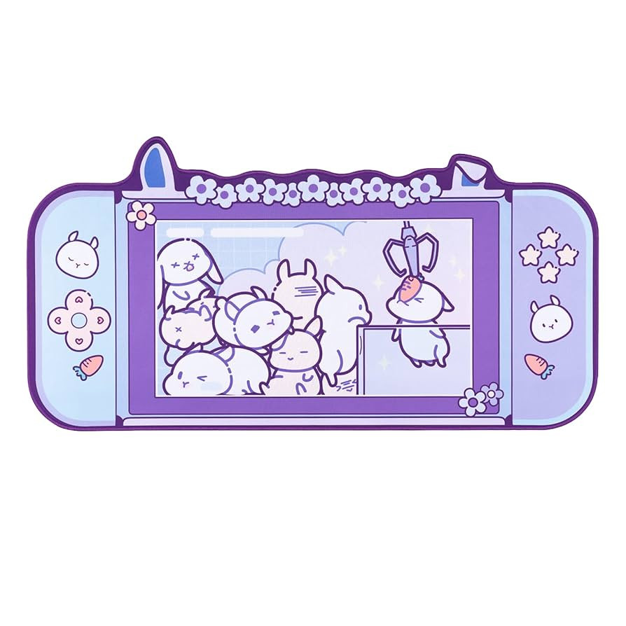 U Core Cute Rabbit Mouse Pad- 31.5'' x 17.3'' Large Non-Slip Rubber Base Desk Pad- Easy Clean Lap... | Amazon (US)