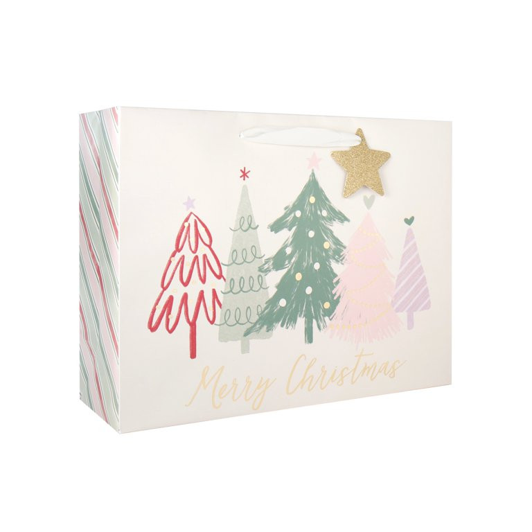Joyful Wonder Merry Tree Large Gift Bag | Walmart (US)