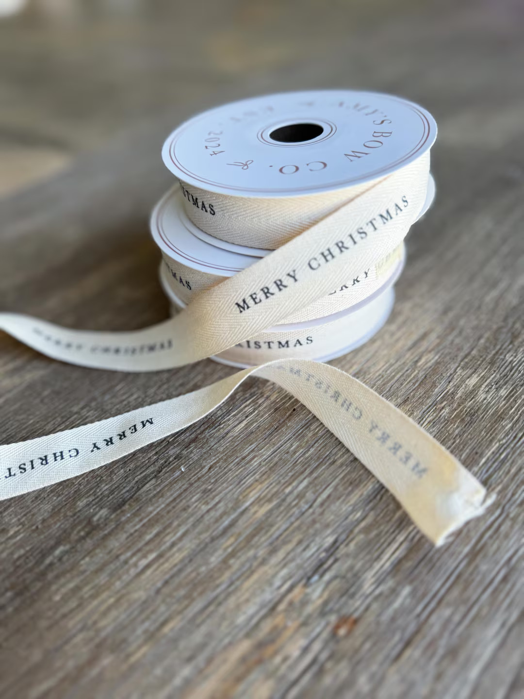 Merry Christmas Ribbon Cotton Christmas Ribbon for Wrapping Ribbon Gift Wrapping Ribbon Merry Chr... | Etsy (US)