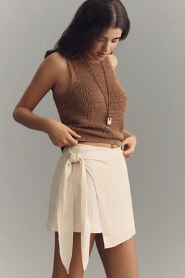 By Anthropologie Wrap Tie Skort | Anthropologie (US)