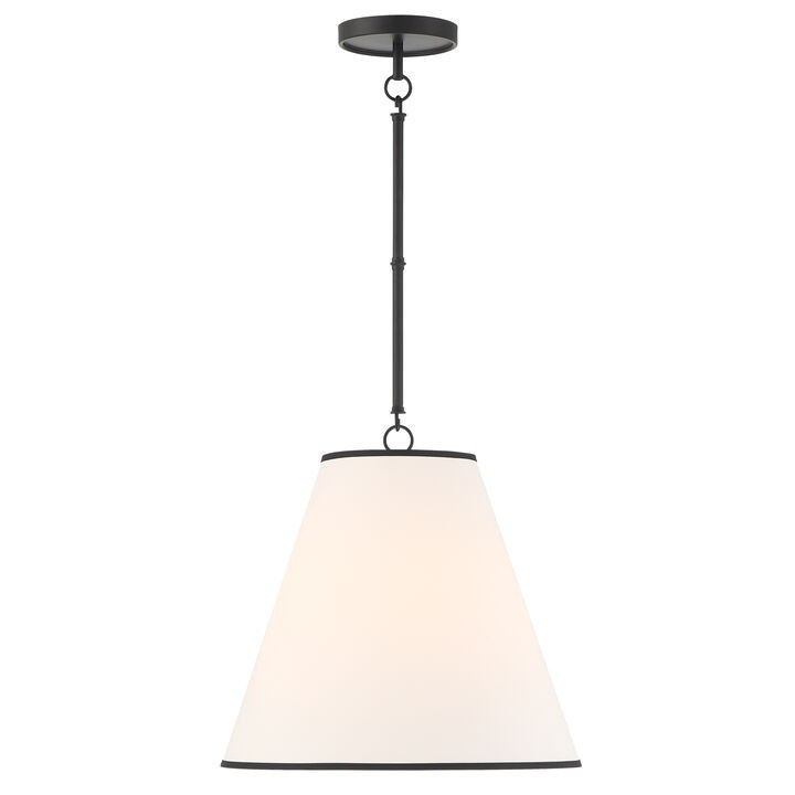 Luca Medium 15" Conical Pendant, Matte Black | Lights.com