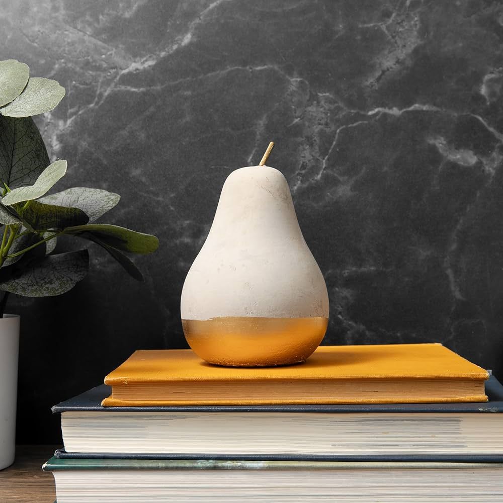 Brenium Decorative Concrete Pear, Modern European Pear-Shaped Décor, Gold Pears for Home Decorat... | Amazon (US)