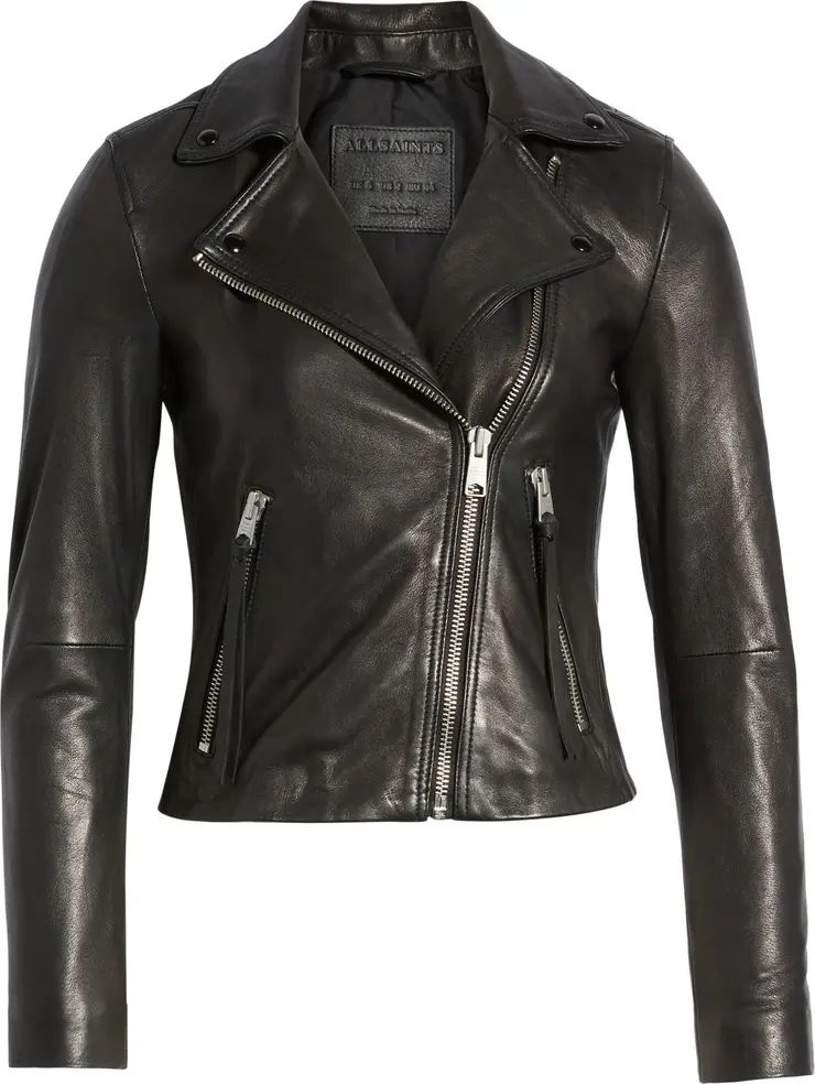 AllSaints Dalby Leather Biker Jacket | Nordstrom | Nordstrom