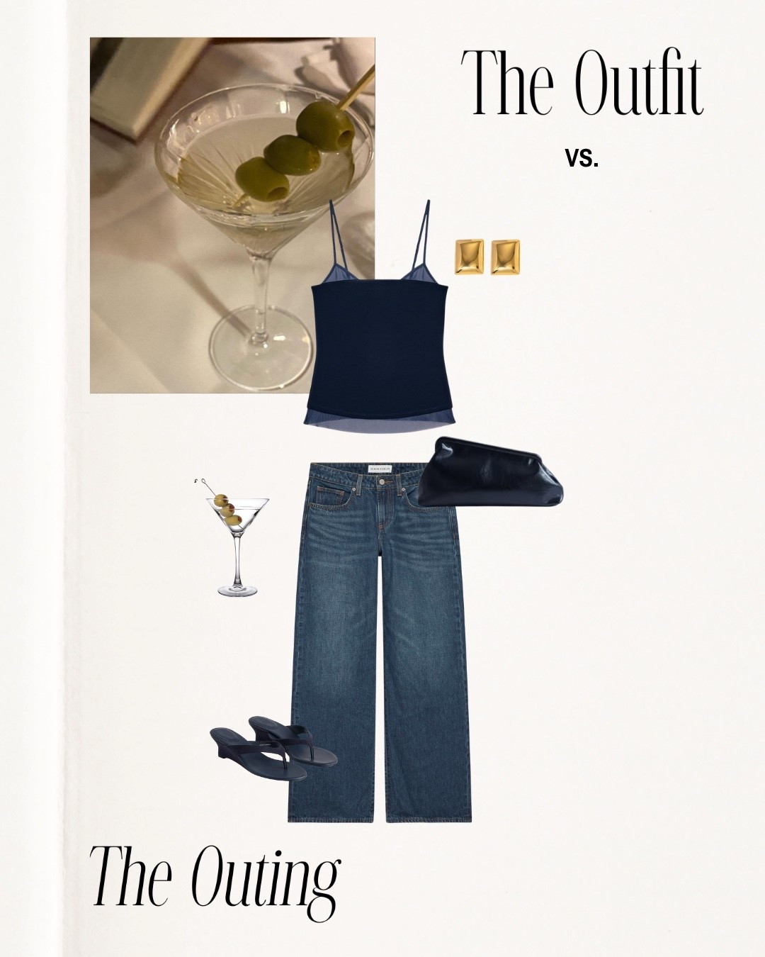 GNO outfit inspo!!! 🍸 

Dinner date night, girls night out, summer outfit inspo, Zara, Amazon finds, aritzia, navy, jewelery, travel, dinner fit