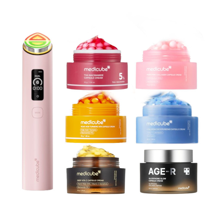 medicube - Booster Pro X2 Capsule Cream All In One Set - Pink | Stylevana
